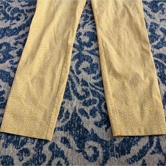 Renuar yellow and white print dress pants size 2 - Picture 3 of 14